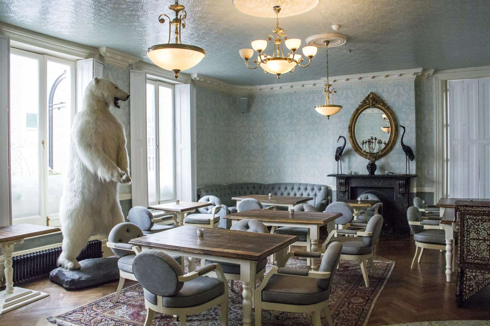 polar bear dining room centerpiece